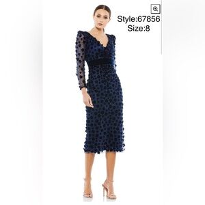 Floral detailed sheath cocktail dress